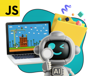 Язык программирования JavaScript + AI. Проектное обучение + геймификация + AI-помощники - КИБЕРшкола программирования для детей, компьютерные курсы для школьников, начинающих и подростков - KIBERone г. Стерлитамак